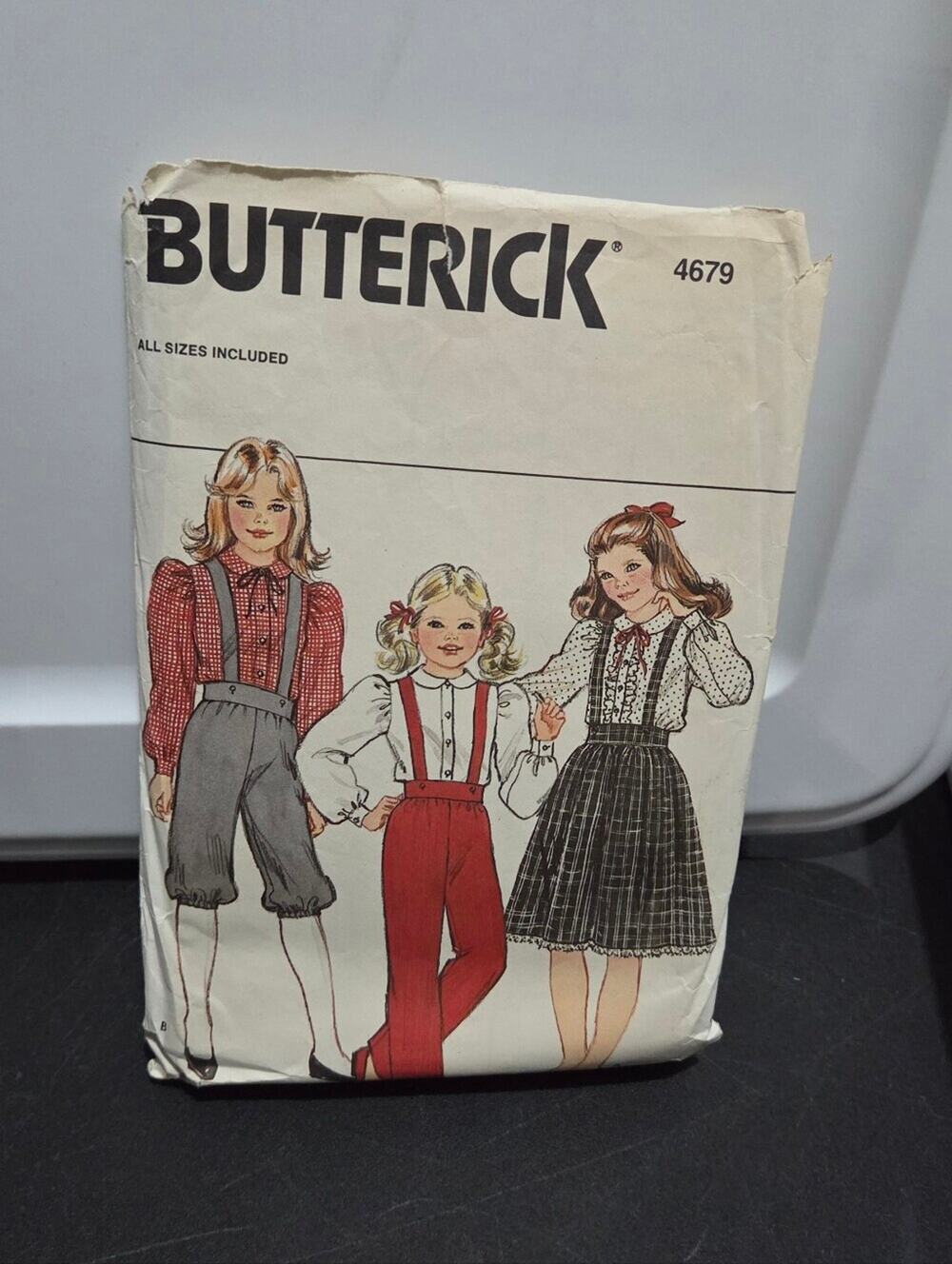 Butterick 4679 Vintage 1980 Unisex Size 8 Vtg Sewing Pattern Jumpsuit Overall